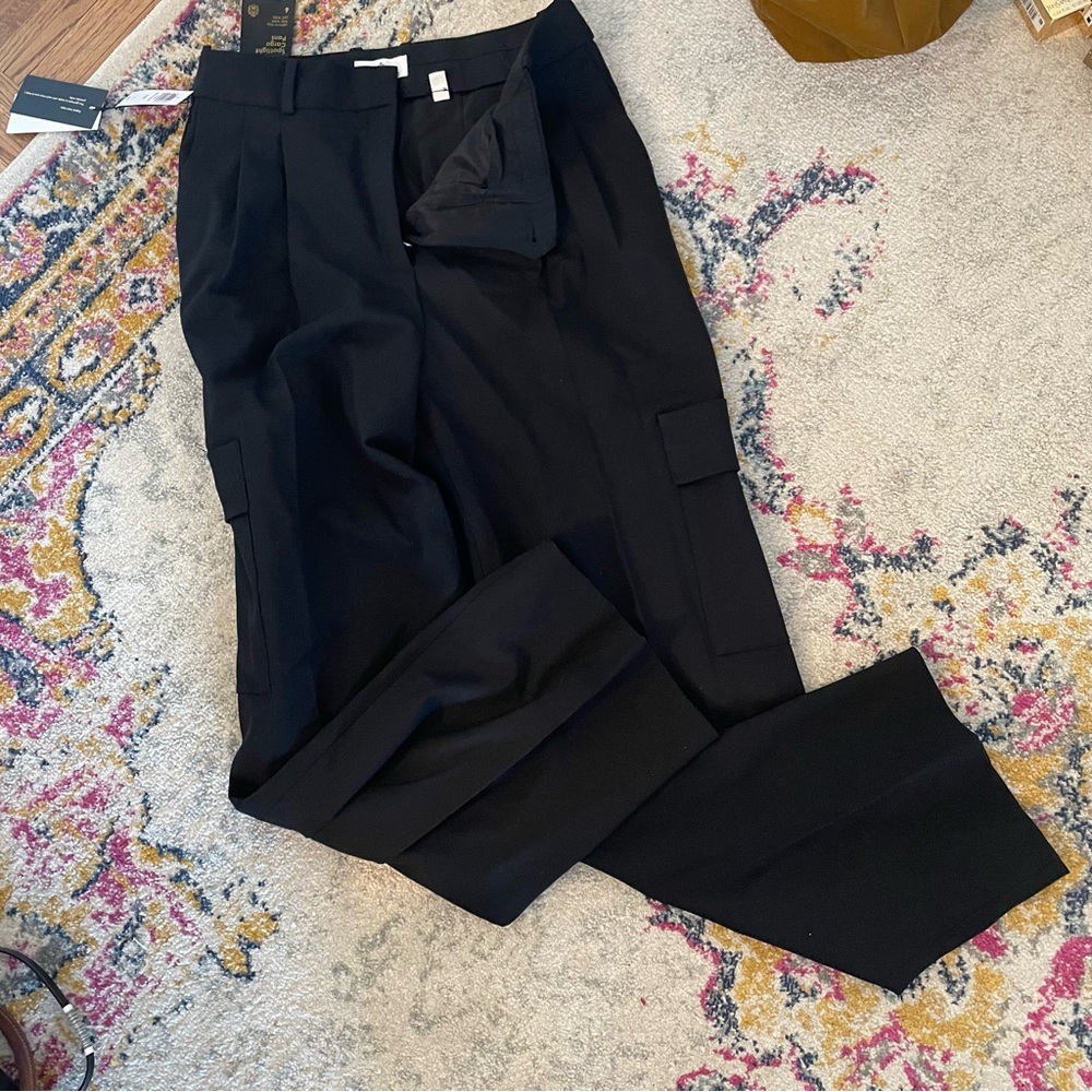 NWT Aritzia Babaton Spotlight Cargo Pant City Wool in Black Size 6 - Picture 14 of 14